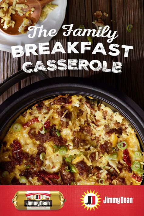 Our Six Layer Breakfast Casserole is the perfect sausage breakfast for your family. Each and every layer of this egg breakfast recipe is packed with Tex-Mex deliciousness—Jimmy Dean® Signature Seasoned Sausage, eggs, jalapeños and cheddar cheese. Hibachi Recipes, Breakfast Casserole Recipe, Breakfast Recipies, Creative Breakfast, Pies Recipes, Queso Cheddar, Breakfast Casseroles, Jimmy Dean, Egg Recipes For Breakfast