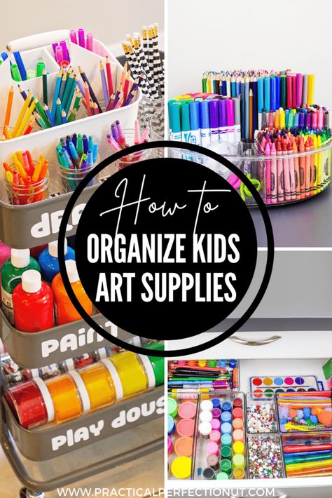 Kids Art Storage, Kids Craft Storage, Kids Crafts Organization, Diy Bookshelf Kids, Kids Art Space, Rangement Art, Ikea Hack Kids, Arts And Crafts Storage, Kids Craft Supplies