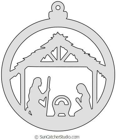 Free Nativity Scene Christmas tree ornament coloring or scroll saw pattern - create homemade DIY ornaments for your home. Christmas Tree Stencil, Scroll Saw Patterns Free, Tree Stencil, Diy Christmas Ornament, Diy Christmas Tree Ornaments, Homemade Christmas Decorations, Nativity Ornaments, Christmas Ornament Pattern, Christmas Tree Pattern