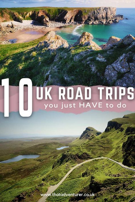 Love road trips? Check out these amazing road trips in the UK for your next holiday. These road trips in England, Scotland, Wales and Ireland are beautiful! #roadtrip #uktravel Uk Road Trip, Road Trip Uk, European Road Trip, Road Trip Packing, Road Trip Destinations, Uk Holidays, Voyage Europe, Road Trip Hacks, England And Scotland