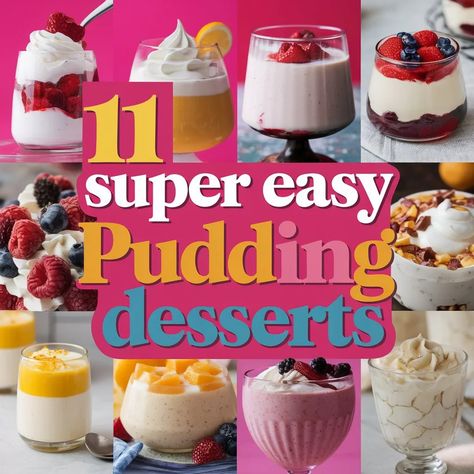 Nourish your sweet tooth with these 11 effortless pudding desserts recipes that will leave you wondering which indulgent treat to whip up first. Things To Make With Vanilla Pudding, Easy Pudding Desserts, Easy Pudding, Pudding Desserts Recipes, Easy Puddings, Buffalo Wild Wings, Cook Up A Storm, Recipes Quick, Pudding Desserts