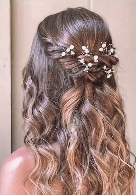 Wedding Hair Flower, Half Up Wedding, Half Up Wedding Hair, Bow Hairstyle, Hair Idea, Hair Flower, Wedding Hair Flowers, Flower Pins, Hair Dos