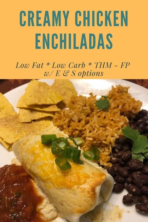 Low Fat Chicken Breast Recipes, Low Carb Chicken Enchiladas, Enchiladas Creamy, Sour Cream Chicken Enchilada Recipe, Fuel Pull, Low Fat Chicken, Trim Healthy Recipes, Homemade Taco Seasoning Recipe, Healthy Entrees