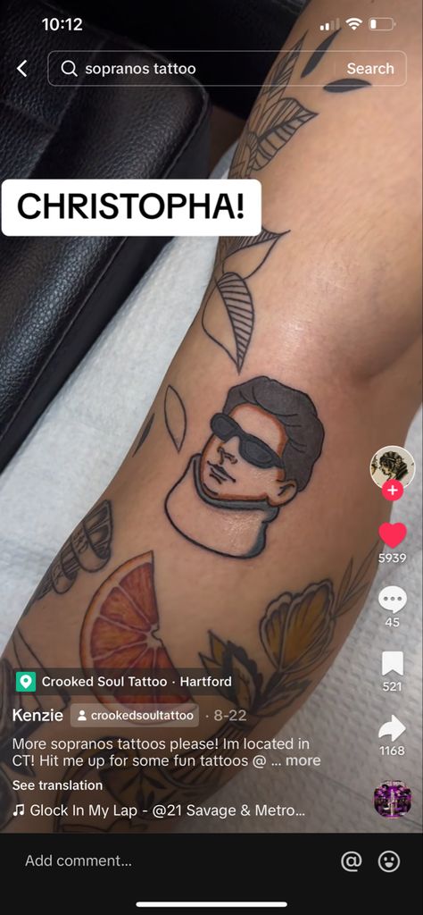 Sopranos Tattoo Ideas, Tony Soprano Tattoo, Sopranos Tattoo, Cinema Tattoo Ideas, Christopher Moltisanti, Nova Tattoo, Inspo Tattoo, Duck Tattoos, Soul Tattoo