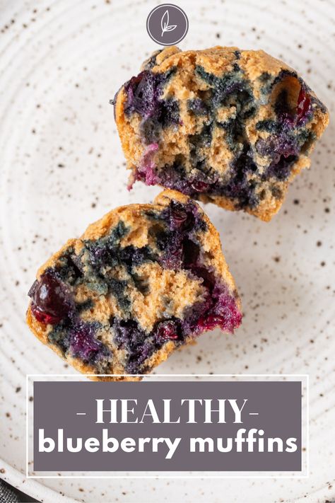 The Best Healthy Blueberry Muffins Recipe that is so easy to make! Learn how to make blueberry muffins with only 11 ingredients! Perfect for kids or adults, this recipe is made with no sugar besides a little bit of honey. You can use whole wheat flour or oatmeal flour. Blueberry Muffins Whole Wheat Flour, Healthier Blueberry Muffins, No Sugar Blueberry Muffins, Healthy Blueberry Muffins Oatmeal, Oat Flour Blueberry Muffins, Blueberry Pastry, Sugar Free Blueberry Muffins, Oatmeal Blueberry Muffins Healthy, Blueberry Zucchini Muffins