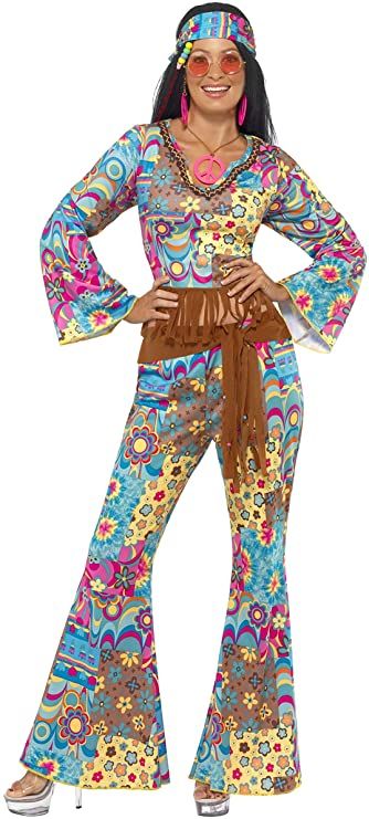 Flower Power Costume, Moda Z Lat 70., 60s Fancy Dress, 70s Mode, 70s Fashion Disco, Burning Men, 70s Costume, Disco Costume, 60s Hippie