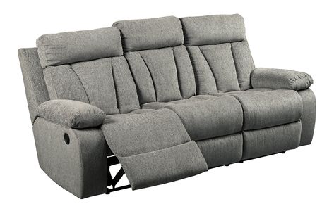 Signature Design by Ashley 7620489 Mitchiner Reclining Sofa with Drop Down Table Fog *** Read more reviews of the product by visiting the link on the image.-It is an affiliate link to Amazon. #sofa Deep Seated Couch, Amazon Sofa, Ashley Furniture Living Room, Drop Down Table, Living Room Essentials, Rocker Recliners, Living Room Collections, Patterned Throw, Sit Back And Relax