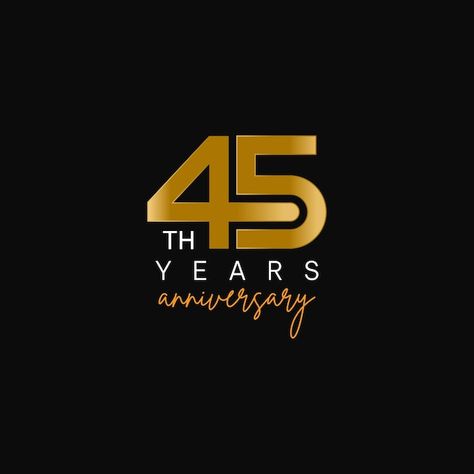 45 Years Anniversary, 45 Year Anniversary, 45 Anniversary, 45 Number, 45th Anniversary, Anniversary Logo, Canoeing, 45 Years, Cover Template