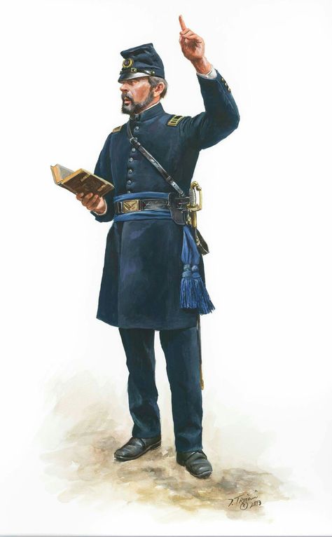 Here is a figure study from the new book of a Union Army Chaplain wearing the blue sash that was regulation for them. This is discussed fully in the book text.  Don Troiani's Civil War Soldiers found on Amazon. Don Troiani, Army Chaplain, Blue Sash, Century Uniforms, Union Soldiers, Union Army, Army Uniform, My Money, American Soldiers