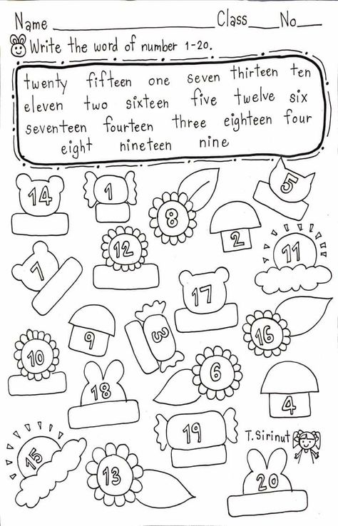 Ingles Kids, Number Learning, Kids Worksheet, Learning For Kids, English Activities For Kids, English For Beginners, English Exercises, English Worksheets For Kids, Kids English