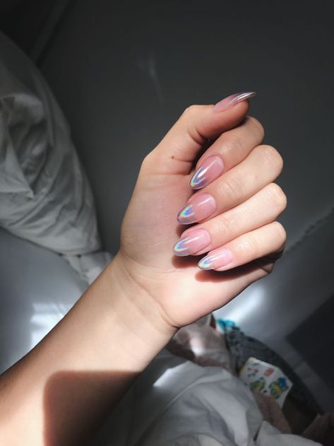 Ombré Nails, Holographic Nails, Hot Nails, Dream Nails, Nail Decorations, Perfect Nails, Ombre Nails, Acrylic Nail Designs, Nail Manicure