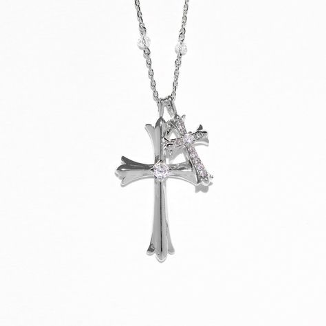 Have a little faith with our Double Crossed Necklace! It features a mix of small and tiny crosses. Don't wait to wear it - your wardrobe is calling out for a little divine intervention! Ray The Firefly, Brr Basket, Double Cross Necklace, Necklaces Collection, Dream Christmas, Disney Princess Tiana, Divine Intervention, Silver Cross Necklace, Tiny Cross