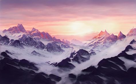 Mountain Sunset Art, Panoramic Landscape, Snow Nature, Nature Valley, Mountain Images, Landscape Mountain, Sky Mountain, Magical Winter, Landscape Mountains