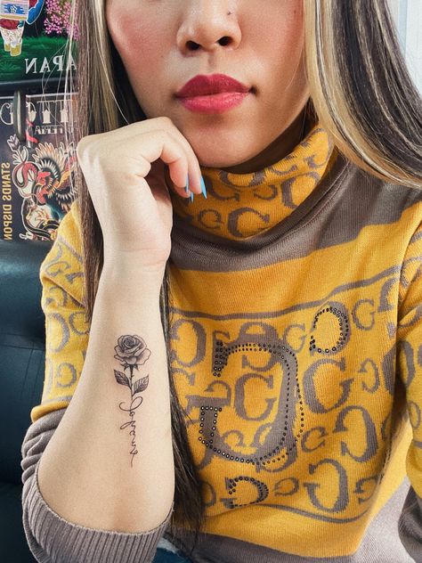 Rose tattoo for women Rose Tattoo For Women, Rose Tattoos For Women, For My Love, Rose Tattoo, A Rose, My Love, Alexander Mcqueen Scarf, Tattoos For Women, Flower Tattoo