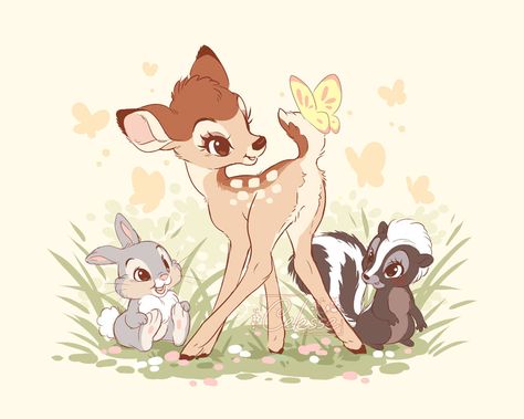 ✿ Celesse ✿ on Twitter: "Sweet summer child 🦌🦋… " National Black Cat Day, Summer Child, Bambi Art, Bambi Disney, Cat Anatomy, Disney Fanart, Treasure Planet, Arte Disney, Cuddly Toy