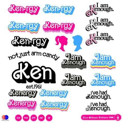 Ken Barbie I'am kenough SVG PNG DXF High-Quality Files Download, ideal for craft, sublimation, or print. For Cricut Design Space Silhouette and more. Kenough Shirt Diy, I Am Kenough Barbie Svg, Barbie Svg Free, Barbie Dance, Barbie Svg, Barbie Cupcakes, Barbie Design, Lab Week, Ken Barbie