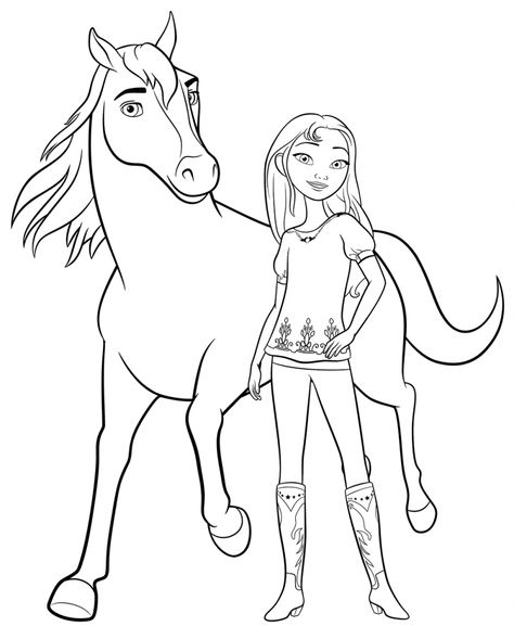 Spirit Riding Free, Spirit The Horse, Spirit Horse, Free Horses, Horse Coloring Pages, Disney Colors, Horse Drawings, Coloring Pages For Girls, Cartoon Coloring Pages