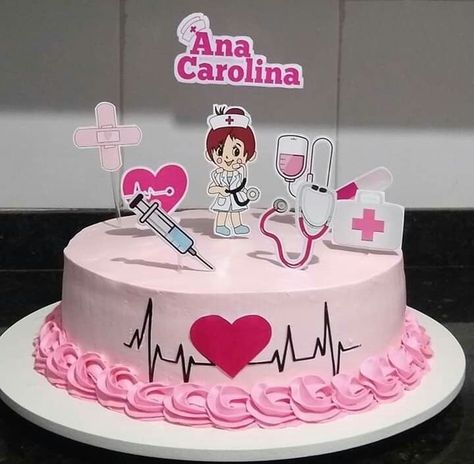 Doctor Cake, Cookout Food, Floral Border Design, Floral Border, Bts Jin, Border Design, Cake Toppers, Nursing, Pastel