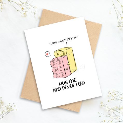 Hug Me And Never Lego, Corny Cards For Boyfriend, Funny Card For Boyfriend, Birthdaycard Selfmade For Boyfriend, Cute Pun Cards For Boyfriend, Handmade Anniversary Cards For Boyfriend, Small Cards For Boyfriend, Candy Puns For Boyfriend, Cute Love Cards For Him