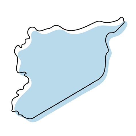 Stylized simple outline map of syria ico... | Premium Vector #Freepik #vector #syria-map #syria #country-icon #map-icon Arabic Journal, Syria Country, Syria Map, Blue Sketch, Map Icon, Blue Map, Graduation Stickers, Map Outline, Text Background