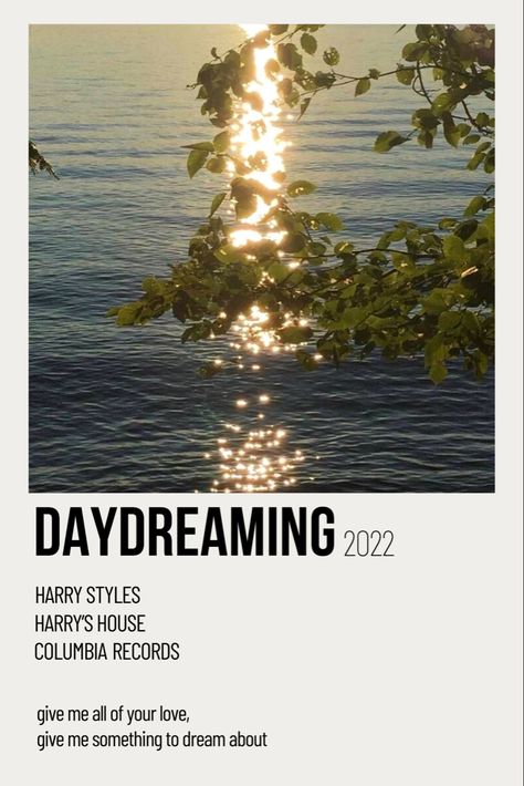 Daydreaming harry styles Harry Styles Minimalist Poster, Harry Styles Daydreaming, Posters On Wall, Bts You Never Walk Alone, Posters On Wall Bedroom, Harry Styles Songs, Minimalist Music, Z Wallpaper, Music Poster Ideas