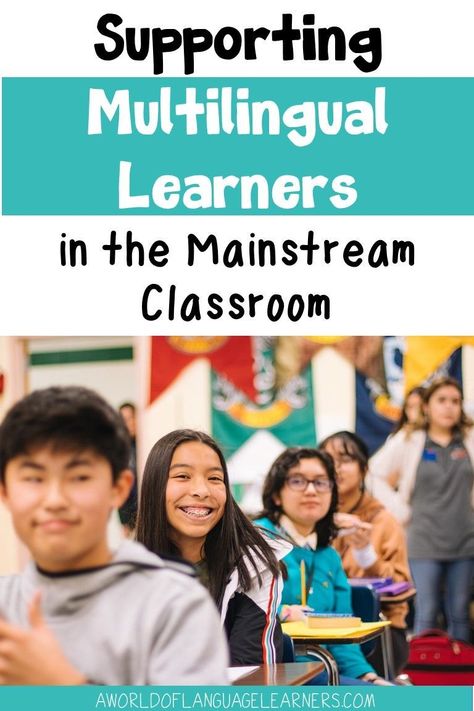 Learn strategies for supporting your multilingual learners in the mainstream classroom. English Language Learns (ELLs) and students MLs benefit from high quality insturction and a welcoming classroom environment. There are also specific langauge strategies that will help these students succeed. Esol Classroom, Multilingual Learners, Welcoming Classroom, Ell Strategies, Classroom English, Reading Interventionist, Teaching English Language Learners, Language Functions, Co Teaching