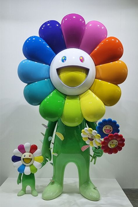 Flower Parent and Child, 2022 by Takashi Murakami. Image Credits – Design Pataki Kaws Room, Takashi Murakami Sculpture, Murakami Artist, Murakami Art, Credits Design, Takashi Murakami Art, Takashi Murakami Flower, 2023 Highlights, Andy Warhol Flowers