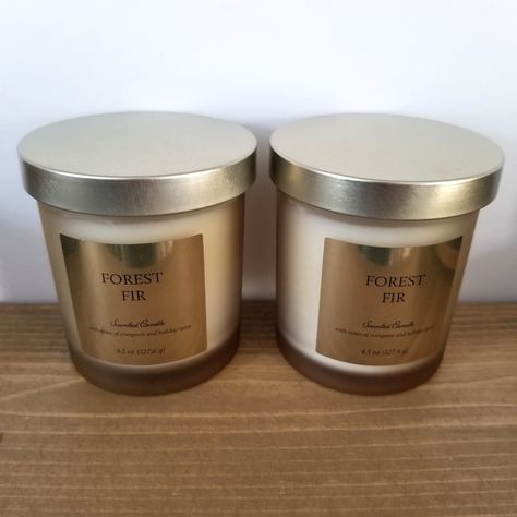 Set Of 2 Excellent For Aromatherapy, The Forest Fir Scent With Notes Of Evergreen And Spice Make For A Relaxing Evening. Molded Into A Decorative And Reusable Frosted Glass Body, This Candle Burns For Approximately 25 Hours, Making It The Perfect Stress Buster. This Candle Is Great For Meditation Keeping You Fully Immersed In Tranquility. With A Soy Wax Blend, Transcend To A Whole Other Level Of Peace And Comfort. Scent: Forest Fir 4.5oz. Measurements: 3.4h X 3.09w New, Unused. Smoke Free Home. Relaxing Evening, 25 Hours, Colorful Candles, Cream And Gold, New Set, Burning Candle, Frosted Glass, The Forest, Soy Wax