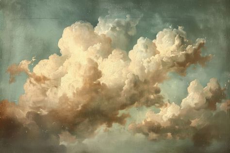 Cloud painting nature sky. | free image by rawpixel.com / Techi Vintage Clouds, Sky Oil Painting, Cloud Images, Painted Backgrounds, Decoupage Printables, Abstract Cloud, Painting Nature, Fire Art, Paint Background