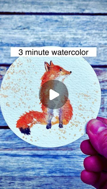 Mary Wu | Aspiring Watercolor & Flower Preservationist | Do you like foxes? 🦊 join me as we paint quick and easy watercolor   🖌️slowed down video with directions for subscribers🖌️  ... | Instagram Christmas Mini Paintings, Watercolor Animals Easy, Mini Watercolor Paintings, Isaiah 55 12, Painting Instagram, Learn Watercolor Painting, Hedy Lamarr, Watercolor Beginner, Learn Watercolor