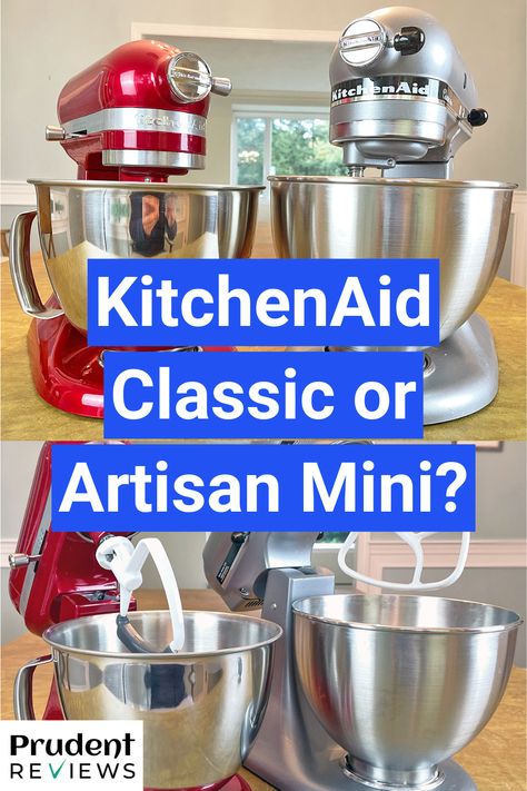 KitchenAid Classic vs. Artisan Mini: Which Mixer Is Right for You? Kitchenaid Artisan Stand Mixer, Mixer Recipes, Kitchenaid Artisan, Kitchenaid Mixer, Kitchenaid Stand Mixer, Kitchen Stand, Similarities And Differences, Stand Mixer, Kitchen Aid Mixer