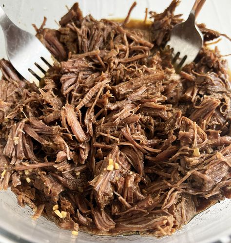 Shredded Beef Roast, Tenderloin Instant Pot, Instant Pot Shredded Beef, Shredded Beef Sandwiches, Pot Roast Sandwiches, Shredded Beef Recipes, Perfect Pot Roast, Cooking With Karli, Classic Pot Roast