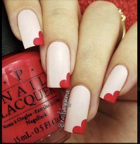 Valentines Nail Art Designs, Valentine Nail Art, Heart Nail, Nail Designs Valentines, Simple Nail Art Designs, Super Nails, Simple Nail Designs, Heart Nails, Easy Nail Art