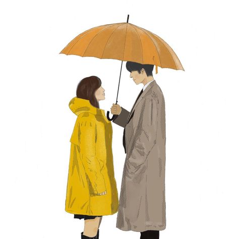 Business Proposal Umbrella, Sharing Umbrella Drawing, Umbrella Drawing, Girl In Rain, Rain Art, Under The Rain, Body Sketches, Tall Boys, Boy Drawing