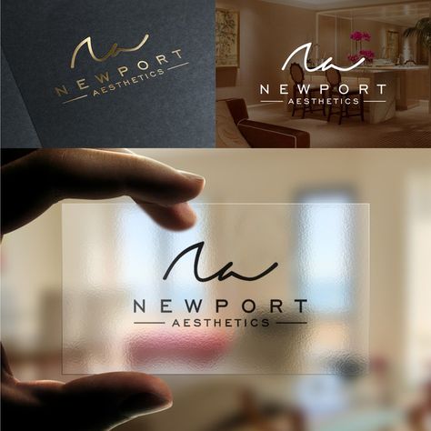 Create a catchy logo for a luxurious medical spa - Newport Aesthetics! by KTL Medical Center Logo, Spaza Shop, Logo Clinic, Medical Logos, Chiro Office, Aesthetics Logo, Medi Spa, Aesthetic Center, Spa Branding