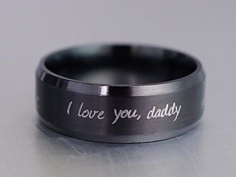 I Love You Daddy Ring for Men, Dad Band Stainless Steel, Custom Engraved, Comfort Fit, Father's Gift: Handmade Name Rings Silver, Emerald Engagement Ring Set, Sister Rings, Ring Name, Promise Rings For Guys, Friendship Ring, Name Ring, Engraved Ring, Gold Diamond Wedding Band