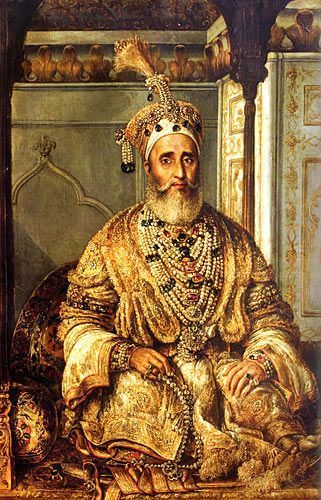 Mughal Aesthetic, Bahadur Shah Zafar, Islamic Warrior, History India, Old Man Face, Mughal Emperor, School Book Covers, Mughal Paintings, Indian Art Gallery