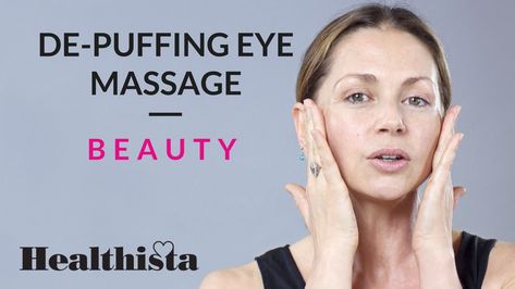 De-puffing eye massage from celebrity facialist by healthista.com #facial #massage #health #wellness #fitness #puffyeyes Puffy Eyes Remedy, Eye Massage, Face Yoga Exercises, Anti Aging Mask, Facial Yoga, Creme Anti Age, Face Exercises, Yoga Iyengar, Yoga Facial