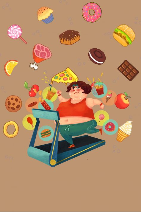 Poster Design Background, Healthy Food Logo, Fat Art, Fitness Art, Sport Illustration, Wallpaper Image, Funny Illustration, Flower Phone Wallpaper, Art Drawings For Kids