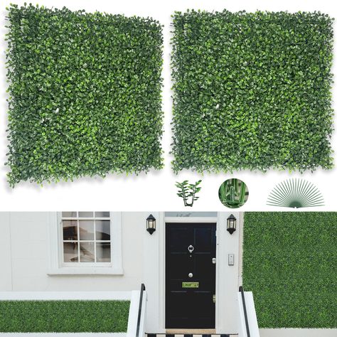 Green Wall Panel, Boxwood Hedge Wall, Artificial Grass Wall, Grass Backdrops, Artificial Green Wall, Greenery Wall, Artificial Hedges, Exterior Inspiration, Plant Wall Decor