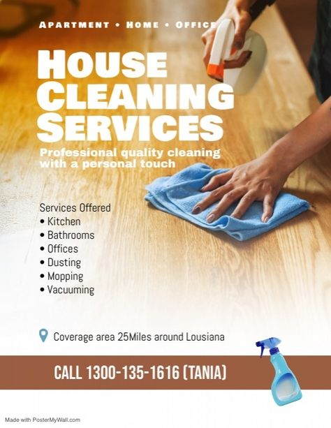 House Cleaning Services Flyer Poster Template | PosterMyWall Cleaning Services Flyer, Cleaning Services Prices, Cleaning Flyers, Cleaning Service Flyer, Professional House Cleaning, Domestic Cleaning, Flyer Free, Custom Flyers, Promotional Flyers