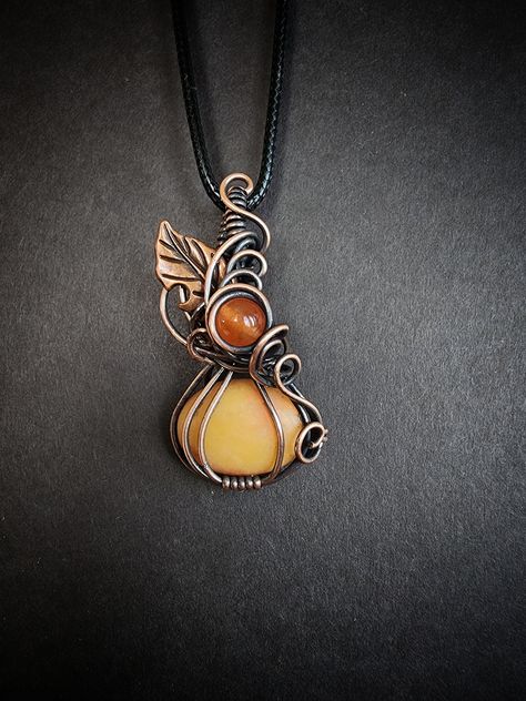 Wire Wrap Pumpkin, Pumpkin Wire Wrap, Wire Wrapped Cauldron, Activate Chakras, Jewelry Tricks, Balance Energy, Wire Wrap Cabochon, Wire Wrap Jewelry Designs, Copper Wire Jewelry