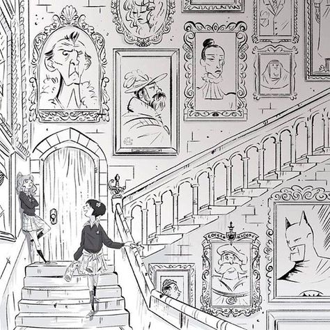 Academia Illustration, Gotham Academy, Arte 8 Bits, Perspective Art, Background Drawing, Animation Background, Visual Development, Art And Illustration, Environment Concept Art