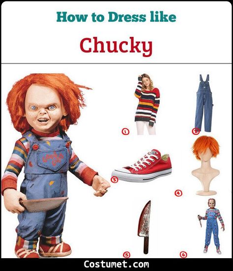 Chucky Halloween Costume Men, Chucky Costume Mens, Chuckie Halloween Costume, Halloween Chucky Costume, Chuckie Costume, Diy Chucky Costume, Chucky Costume For Kids, Chucky Cosplay, Chucky Doll Costume