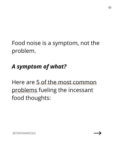 Why can't I stop thinking about food?! This is a question I get asked almost daily. If you find yourself frustrated by the incessant food noise, here (in the post) is why! If you need more help with this, let's work together! Comment "FREEDOM" below or click the link in my bio for more info 📲 #foodfreedom #foodnoise #stopthefoodnoise #therapistthoughts #bingeeatinghelp #overeatingrecovery #mytherapistsays #emotionaleatinghelp Food Noise, Free Tips, Stop Thinking, A Question, Find Yourself, Healthy Relationships, Click The Link, Finding Yourself, Let It Be