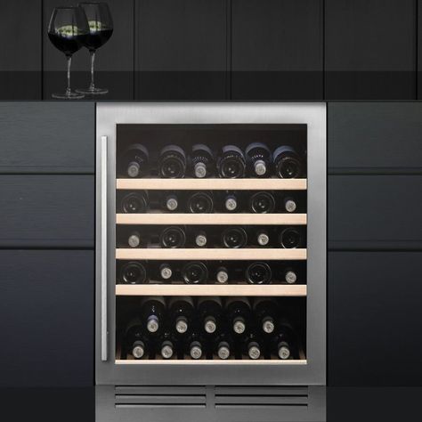 Caple WI6140 60cm Undercounter Wine Cooler – STAINLESS STEEL Undercounter Wine Fridge, Undercounter Wine Cooler, Wine Cooler Fridge, Best Wine Coolers, Built In Wine Cooler, Fridge And Freezer, Cooler Painting, Sliding Shelves, Wine Gift Baskets