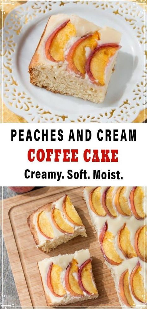 This soft and moist sour cream coffee cake has a rich, creamy and bursting with fruit flavor! It’s easy to make and easy to serve, which makes it excellent for a large gatherings. Sour Cream Coffee Cake Recipe, Cream Cheese Mousse, Cheese Coffee Cake, Cheese Mousse, Cream Cheese Coffee Cake, Breakfast Crepes, Sour Cream Coffee Cake, Coffee Cake Recipe, Easy Brunch Recipes