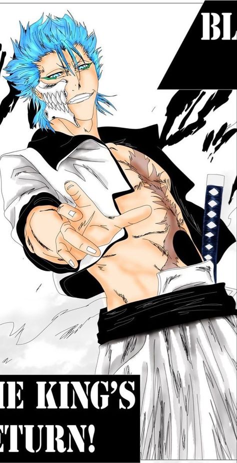 Grimmjow Tattoo, Grimmjow Jaegerjaquez, Bleach Couples, Bleach Drawing, Tattoo Coloring Book, Tite Kubo, Bleach Anime Art, Bleach Fanart, Bleach Characters