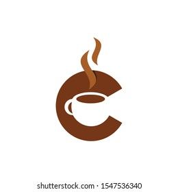 Coffee Typography Design, Logo Cafe Design Ideas, Tea Cup Logo, Letter C Typography, Coffee Cup Logo, Random Trinkets, Cafe Logos, C Typography, Coffee Logo Design