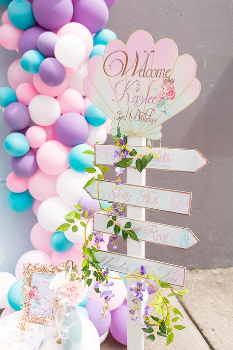 Pastel Mermaid Birthday Party, Birthday Party Ideas Decoration, Party Ideas Decoration, Pastel Mermaid, Ariel Birthday Party, Mermaid Birthday Party Decorations, Mermaid Theme Birthday Party, Ariel Birthday